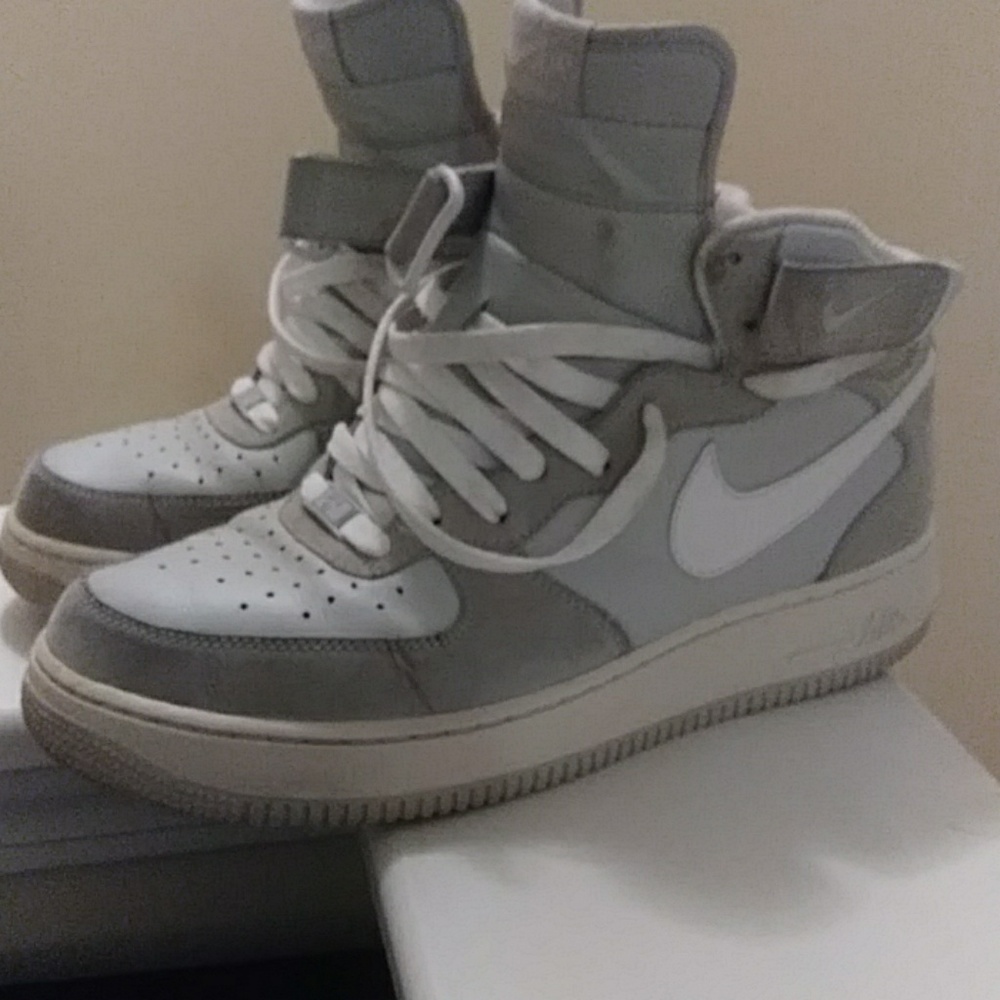 Nike Air Force 1 mid (grey & white) 10 mens